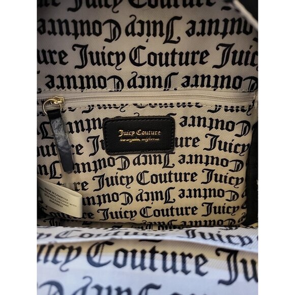 JUICY COUTURE Heart Gothic Status Backpack Grey & Black with Red & Pink Hearts - Picture 7 of 9